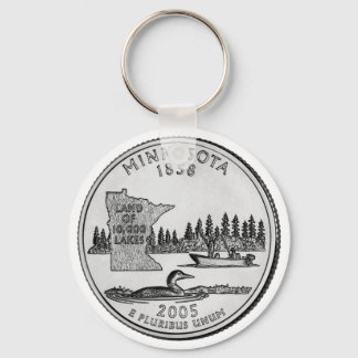 Llavero Moneda de veinticinco centavos del estado de Minne