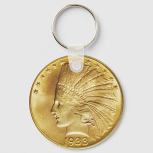 Llavero Moneda del indio del oro de diez dólares