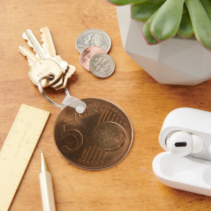 Llavero Moneda Moneda Euro 5 Céntimos