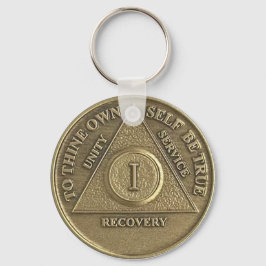 Llavero Moneda personalizada de 1 año sober - Aniversario