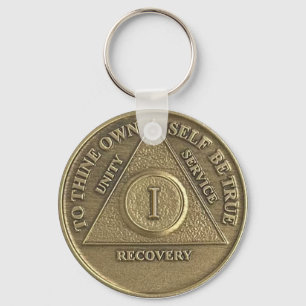 Llavero Moneda personalizada de 1 año sober - Aniversario