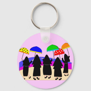 Llavero Monjas con paraguas "esperando lluvia"