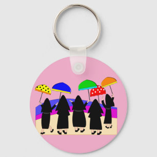 Llavero Monjas con paraguas "Esperando lluvia" ll