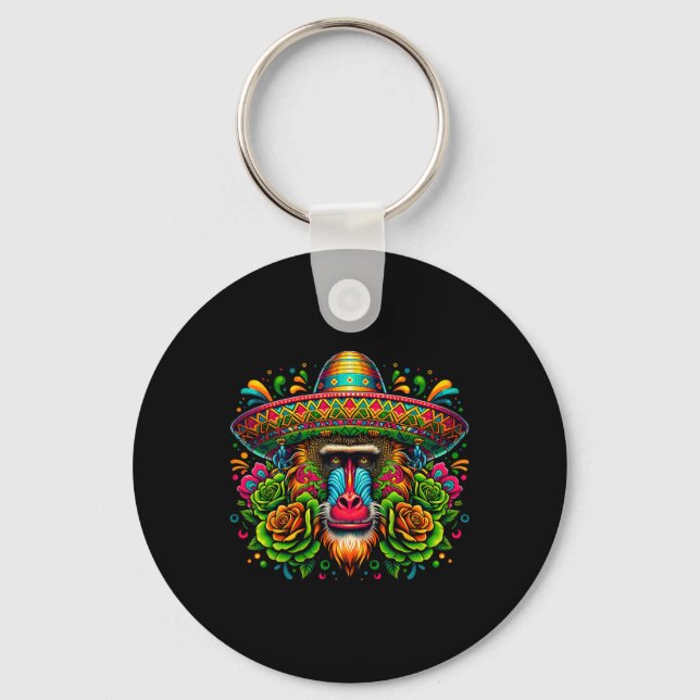 Llavero Monje de la fiesta de Cinco De Mayo Mexicano (Anverso)