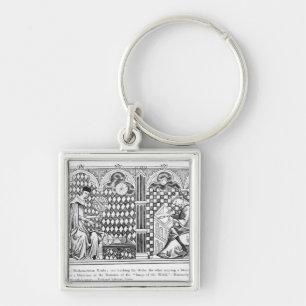 Llavero Monjes del matemático: uno que enseña al globo