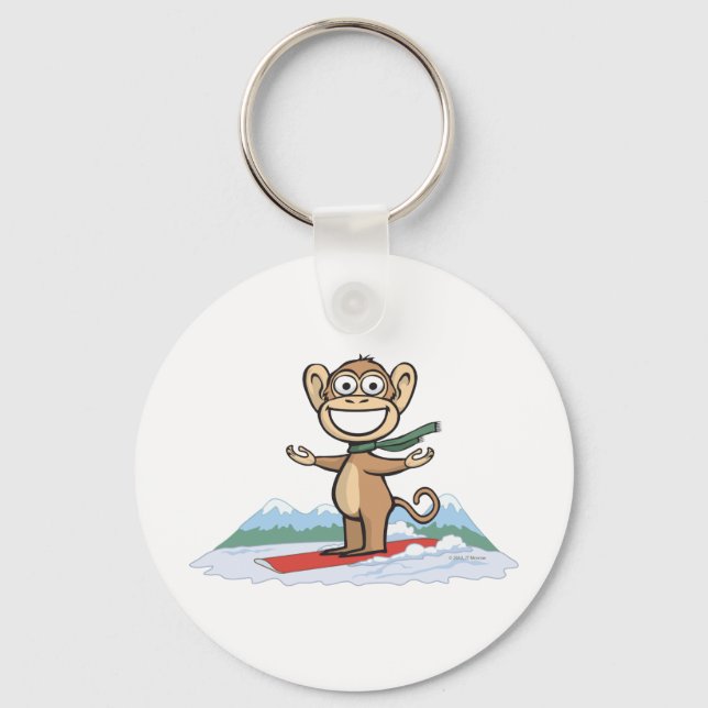 Llavero Monkey Snowboarder (Anverso)