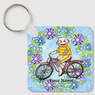 Llavero Mono de calcetín de bicicleta de pedal
