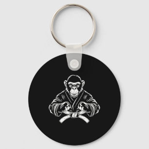 Llavero Mono de Karate Dibujo Kickboxing Jiu-jitsu Mma Mar