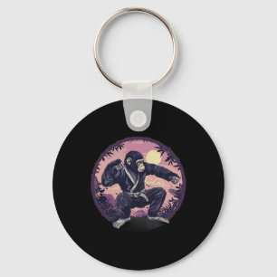 Llavero Mono de Karate Naturaleza Luna Mma Kickboxing Mono