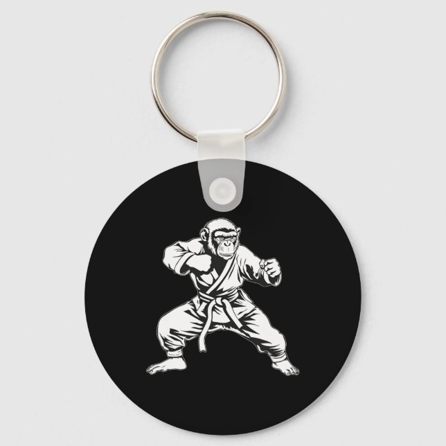 Llavero Mono de Karate Taekwondo Kickboxing Mma Judo (Anverso)