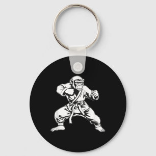 Llavero Mono de Karate Taekwondo Kickboxing Mma Judo Mono