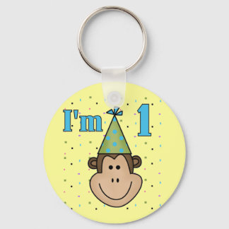 Llavero Mono en Fiesta Gorra camisetas de cumpleaños 1