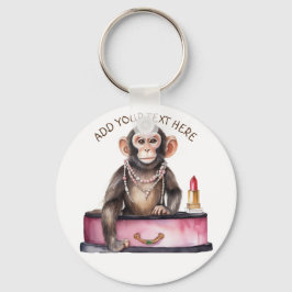 Llavero mono en tocador