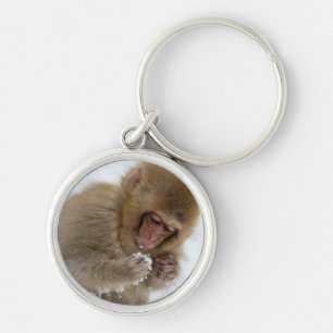 Llavero Mono japonés de la nieve del Macaque el   del beb