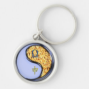 Llavero Mono Libra y Fuego