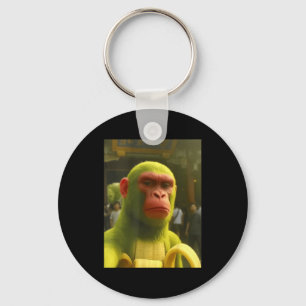 Llavero Mono meme de chimpancé bananero rotura cerebral it