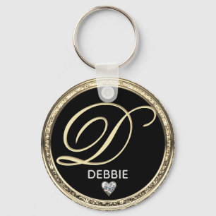 Llavero Monogram Initial Name Keychain