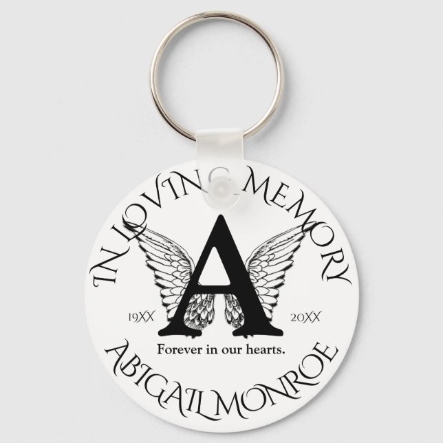 Llavero Monogram | Memorial | Angel Wings (Anverso)