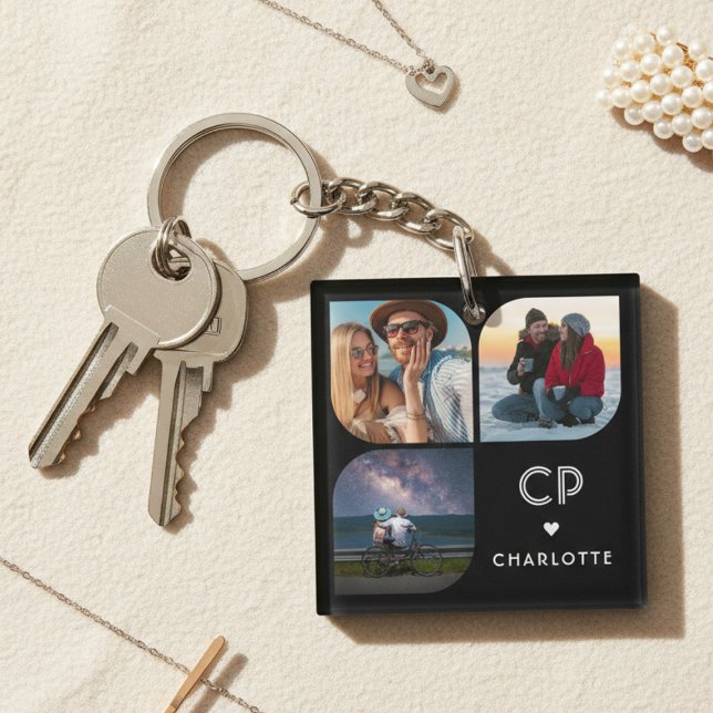 Llavero Monograma 3 Foto Moderno de moda Simple (Subido por el creador)