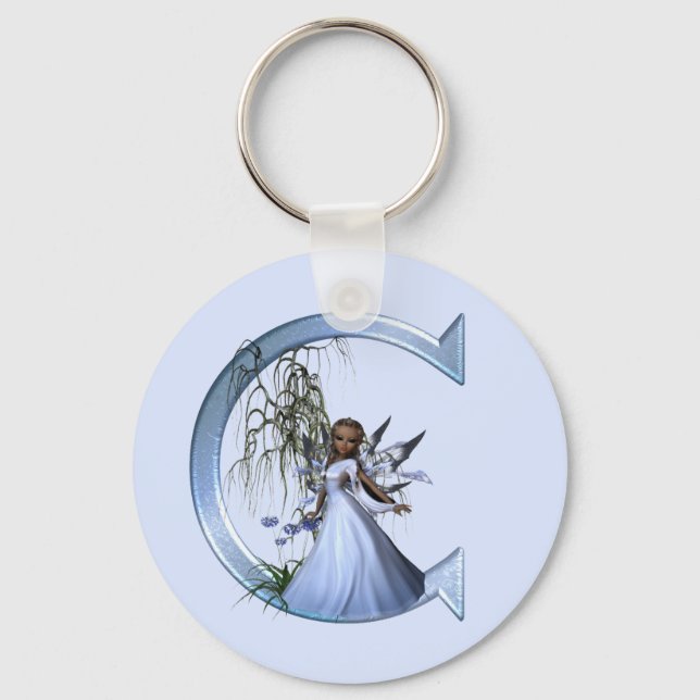 Llavero Monograma C azul lechero (Anverso)