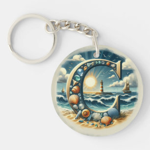 Llavero Monograma C del faro marino oceánico