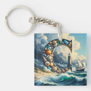 Llavero Monograma C del faro marino oceánico