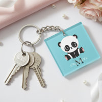 Monograma Cute Panda Goma de burbuja personalizada