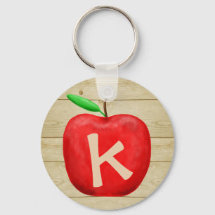 Llavero Monograma de Apple Rojo