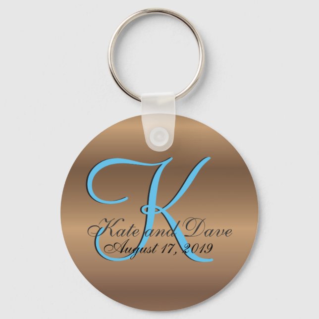 Llavero Monograma de bronce Fab asombroso (Anverso)