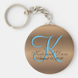 Llavero Monograma de bronce Fab asombroso