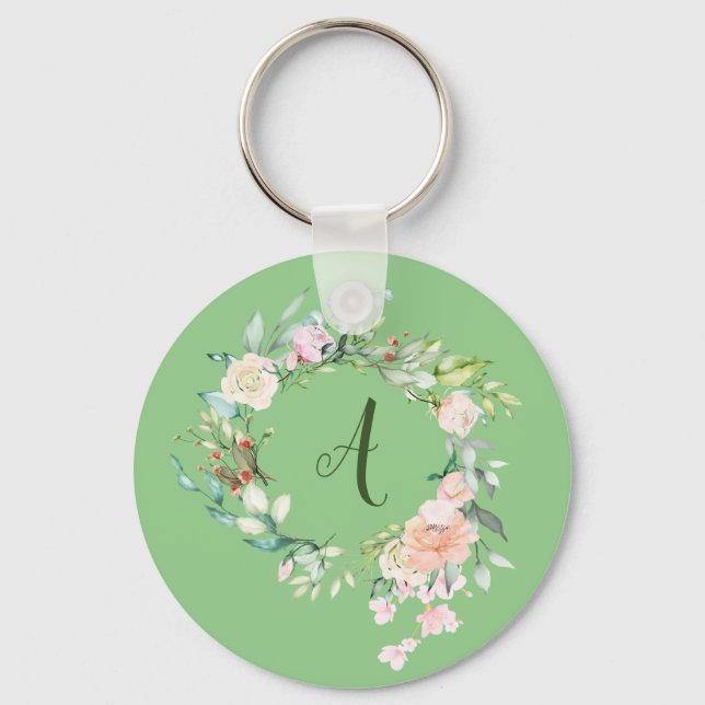 Llavero Monograma de escritura de Garland Garland Rosa (Anverso)