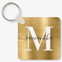Monograma de Firma Moderna con Hojuela de Oro