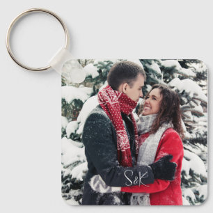Llavero Monograma de fotografía e inicio de pareja