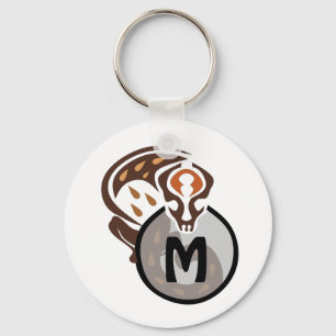 Llavero Monograma de gatos tribales malasios