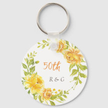 Monograma de la flor amarilla 50º Boda