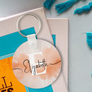 Llavero Monograma de la moderna moda de la Moda acuarela F