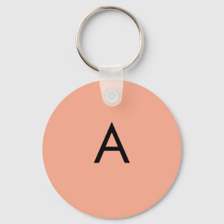 Llavero Monograma de letra personalizada melocotón