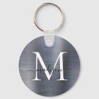 Monograma de letra script femenina de metal cepill