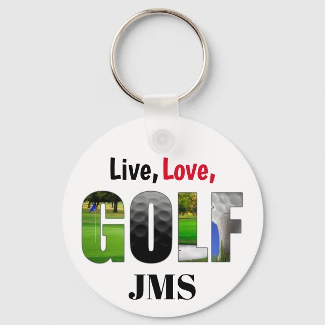 Llavero Monograma de Live Love Golf (Anverso)