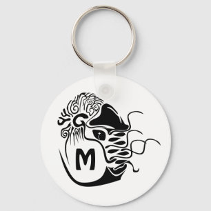 Llavero Monograma de Nautilus Cromado Primitivo