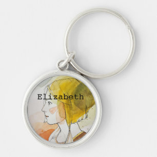 Llavero Monograma de nombre personalizado lindo adorable a