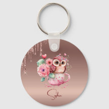 Monograma de oro de Rosa de goteo moderno personal