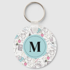 Llavero Monograma de profesor burdo