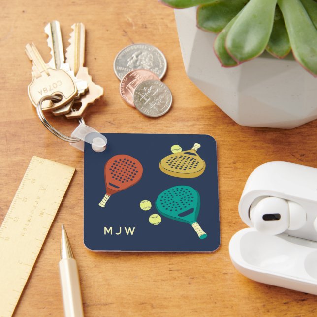 Llavero Monograma de raquetas de tenis y bolas de padel (Escritorio )