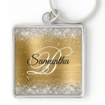 Monograma de Relieve metalizado dorado de Purpurin