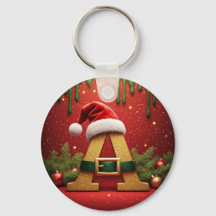 Llavero Monograma de Santa A para regalos de Navidad
