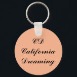 Llavero Monograma de sueño de California<br><div class="desc">Clásica diseñada para un monograma de California Dreaming</div>