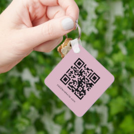 Llavero Monograma del código QR del logotipo comercial de