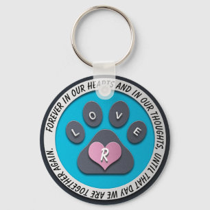 Llavero Monograma del corazón del Mascota personalizado