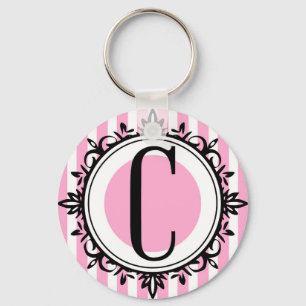 Llavero Monograma del rosa "C"